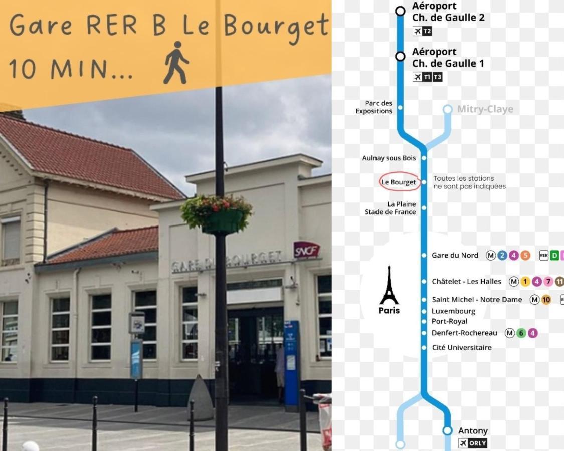 L'Eiffel - Self Checking, 20Min From Paris Drancy Exterior foto